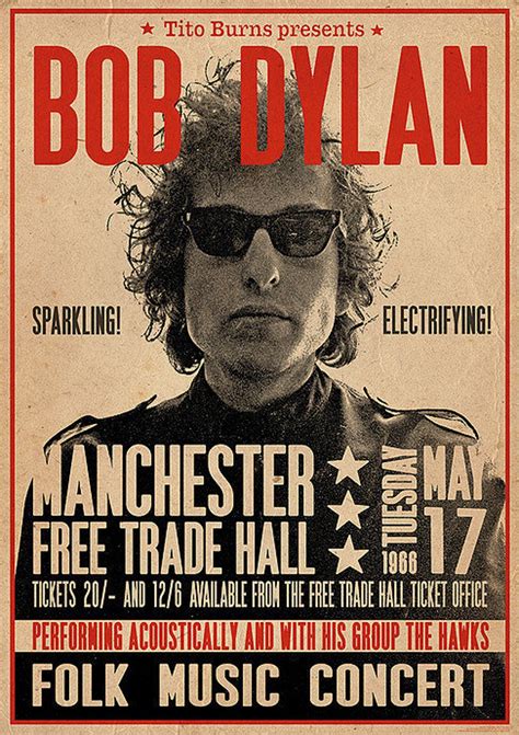 Bob Dylan Manchester Free Trade Hall May X Etsy