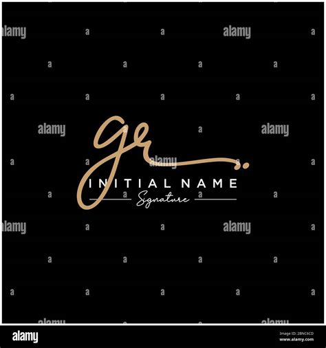 Letter GR Signature Logo Template Vector Stock Vector Image Art Alamy