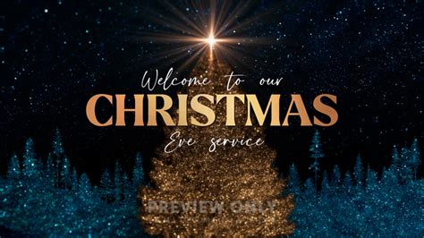 Sparkling Christmas Welcome To Our Christmas Eve Service Title