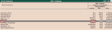 Tallyerp9book Reducing Closing Stock Quantity And Value In Tally Erp 9