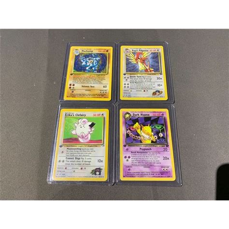 4 EARLY FIRST EDITION POKEMON CARDS - Able Auctions