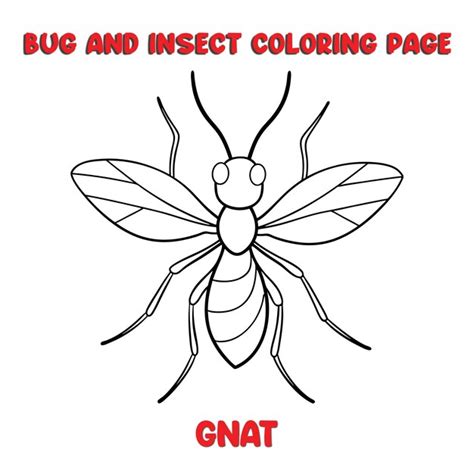 Página para colorear GNAT para un libro para niños para colorear