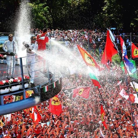 Podium Celebration Monza For The 2015 F1 Italian Gp Ferrari World