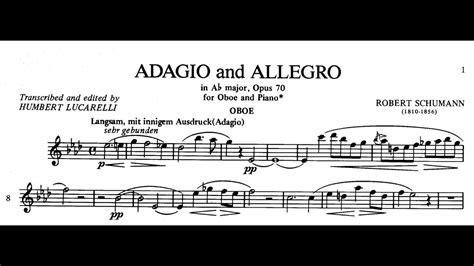 Adagio And Allegro For Oboe And Piano Op70 Schumann Transcribed By