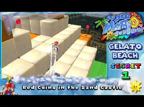 Super Mario Sunshine Gelato Beach Secret Red Coins In The Sand