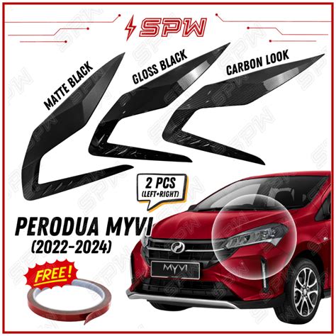 Perodua Myvi 2022 2024 G3 MG3 Eyelid Eye Lip Eyebrow Cover Head Lamp