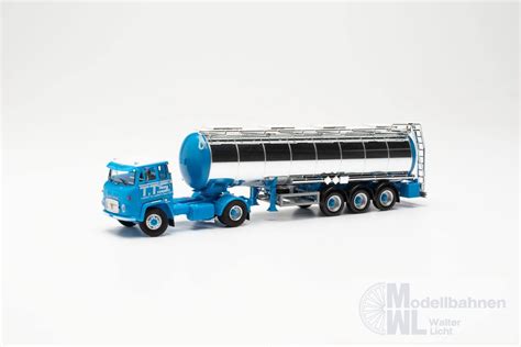 Modellbahnen Licht Herpa 87MBS026130 Scania LB 76 ChromTank