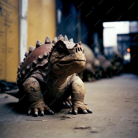 Premium Photo Cute Little Ancient Turtle At Street 3d Illustrated