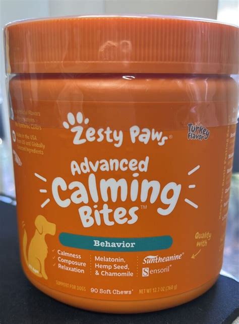 Zesty Paws® Advanced Calming Bites Dogs Behavior Turkey Flavor 90 Chews