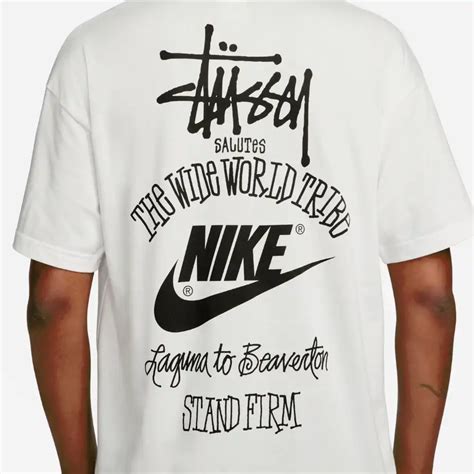 Stussy X Nike Camiseta Graphic White Black Droper