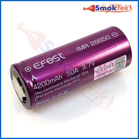 Efest Purple Imr Mah V A High Drain Battery Flat Top