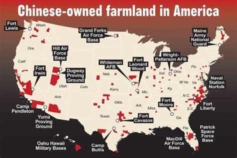 CCP Owned Land Adjacent to 19 Major US Military Bases | We the People ...