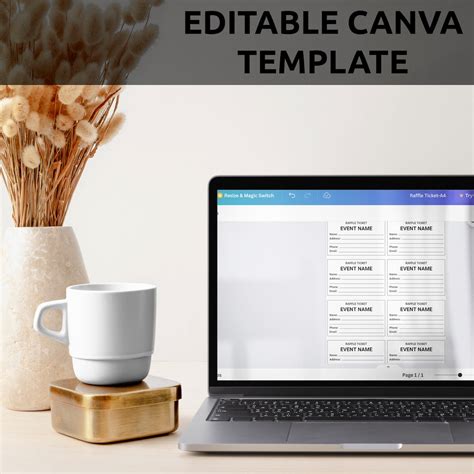 Editable Raffle Ticket Template Printable Raffle Ticket Surprise ...