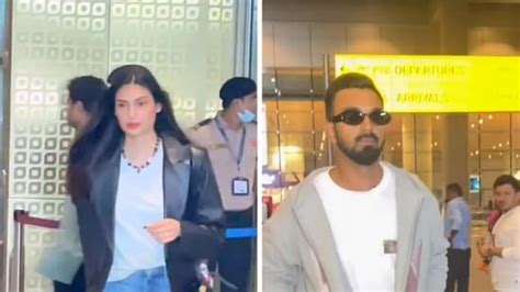 Athiya Shetty And KL Rahul Return From Dubai Spotted At Mumbai Airport