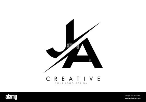 JA J A Letter Logo Design With A Creative Cut Creative Logo Design