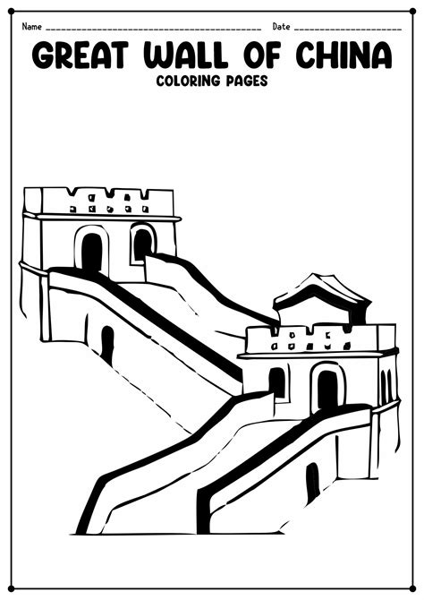 Great Wall Of China Coloring Pages