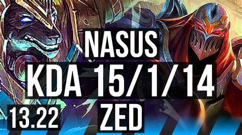 Nasus Vs Zed Mid Solo Kills Legendary M Mastery