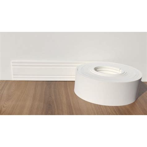 Rodapé Autocolante Flexível Boiserie Roda Meio Moldura Eva 10cm 5