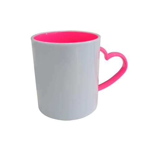 Caneca de Polímero Alça e Interior Colorido 325ML DIVERSAS CORES