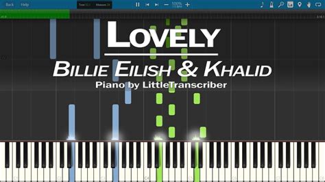 Billie Eilish Khalid Lovely Piano Cover Synthesia Tutorial By