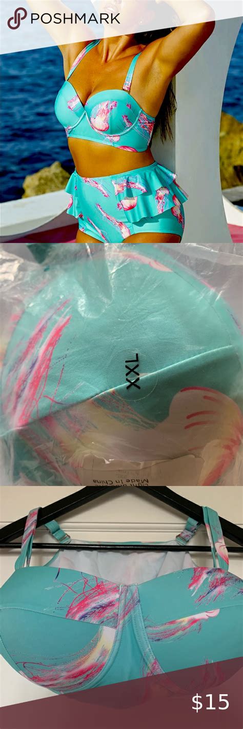 Jellyfish Two Piece Bikini Two Piece Bikini Bikinis Hot Pink Bikini