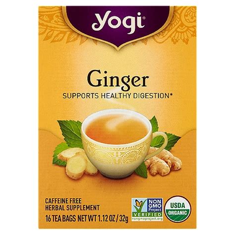 Yogi Ginger Tea Bags 16 Count 1 12 Oz Shoprite