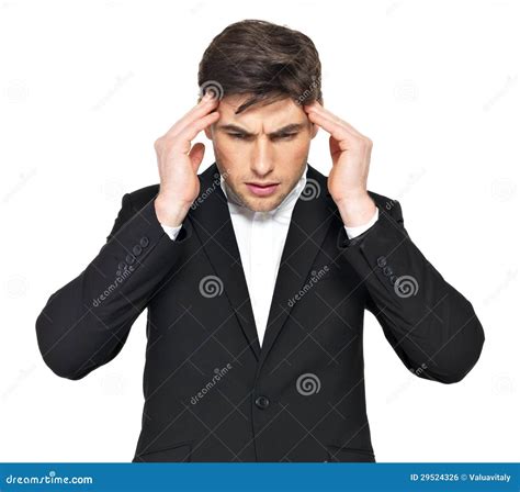 Portrait Of The Thinking Businessman Stock Photo Image Of Pensive