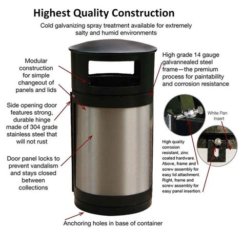 Trash Cans Or Recycle Bins 35 Gallon Hs35 Securr™