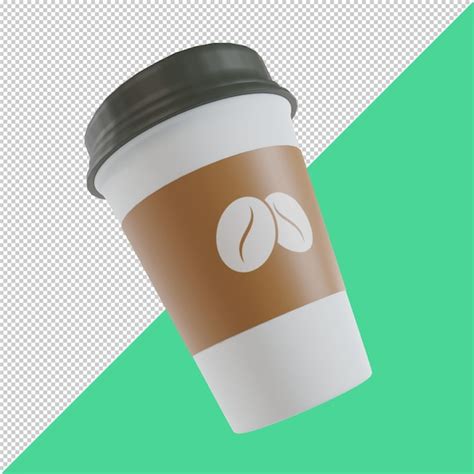 Premium PSD Psd Coffee Cup 3d Render Illustration