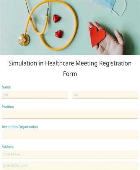 Free Simulation In Healthcare Meeting Registration Form Template