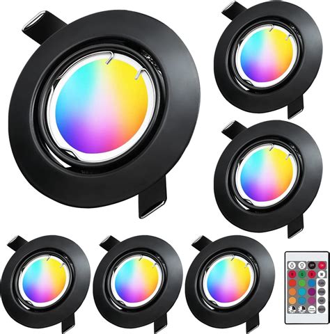 LED Spots Encastrables Orientable GU10 Ampoule RGB Couleur Changement