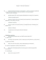 Chapter Microbial Metabolism Docx Chapter Microbial Metabolism