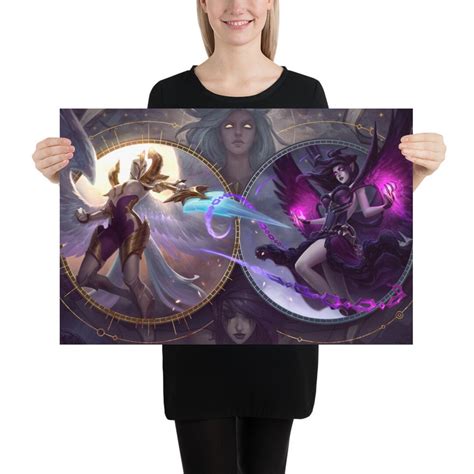 Kayle Morgana Splash Art Poster League Of Leagends 12k Res Etsy