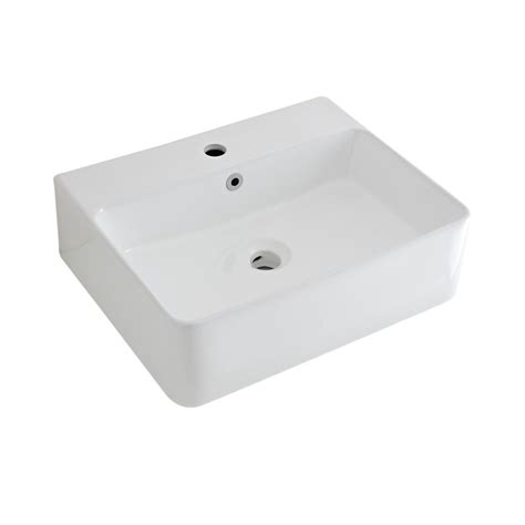 Lavabo Suspendido Rectangular de Cerámica 520x420mm Exton