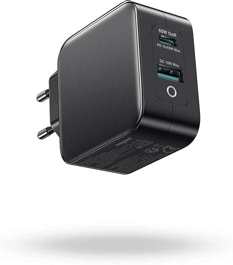 SUNYDEAL USB C Ladegerät 65W USB C Netzteil 2 Port GaN Charger PD