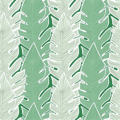 Premium Vector Graphic Tropical Pattern Palm Leaves Seamless Floral