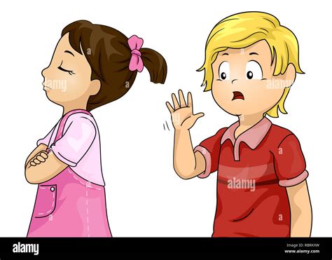 Girl Ignoring Boy Cut Out Stock Images Pictures Alamy