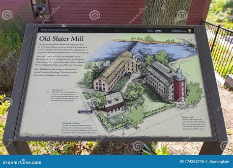 Old Slater Mill National Historic Landmark, Pawtucket, RI, USA Stock Photo - Image of american ...