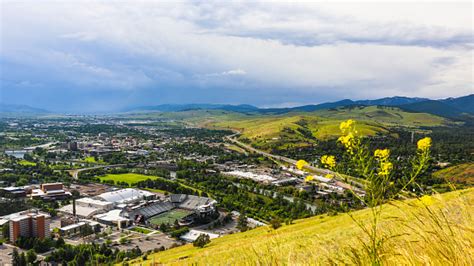 Missoula From Mount Sentinel Montana Stock Photo Download Image Now