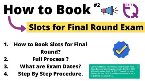 InfyTQ Final Round How To Book Slots For Final Round Exam Step By