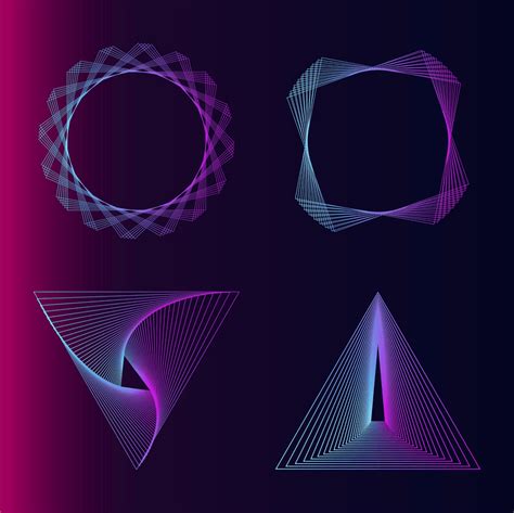 Abstract Geometric Elements Set Vector Free Vector Rawpixel