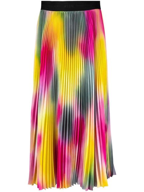 Popular Designer Pleated Midi Msgm Skirts Editorialist