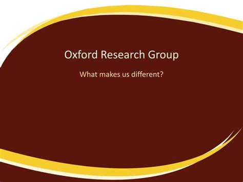 Oxford Research Group