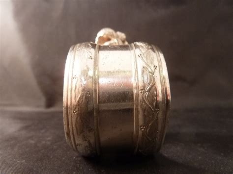 Antique Victorian Silver Plate Figurative Napkin Ring Girl Coat Hat