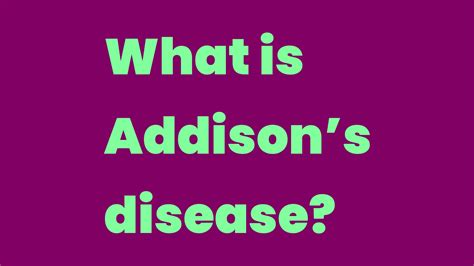 What Is Addisons Disease Write A Topic