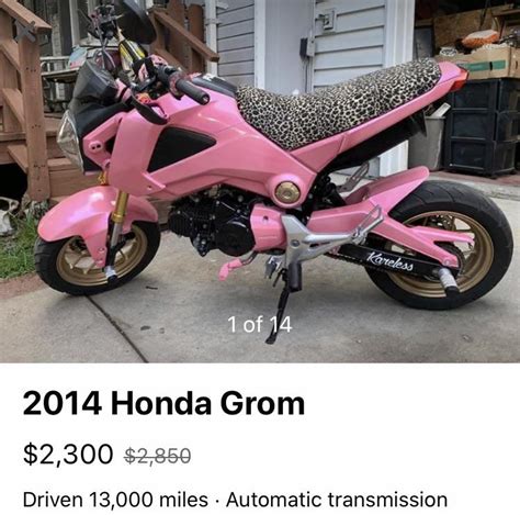 Hot Pink Honda Motorcycle