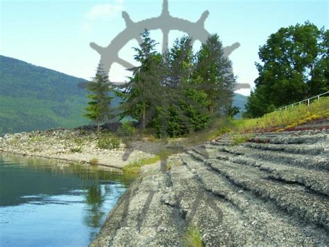 Erosion barrier, Waterfront Walkway | Arrow Lakes Historical Society