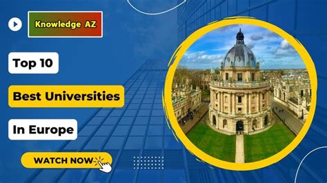 Top 10 Best Universities In Europe - Top Ten Best Universities In ...