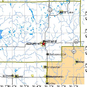 Medford, Wisconsin (WI) ~ population data, races, housing & economy