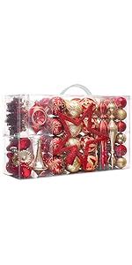 Amazon Valery Madelyn Inch Pre Lit Luxury Red Gold Christmas